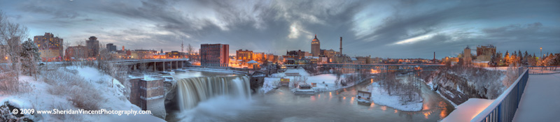 High Falls Rochester at Dusk by Sheridan Vincent